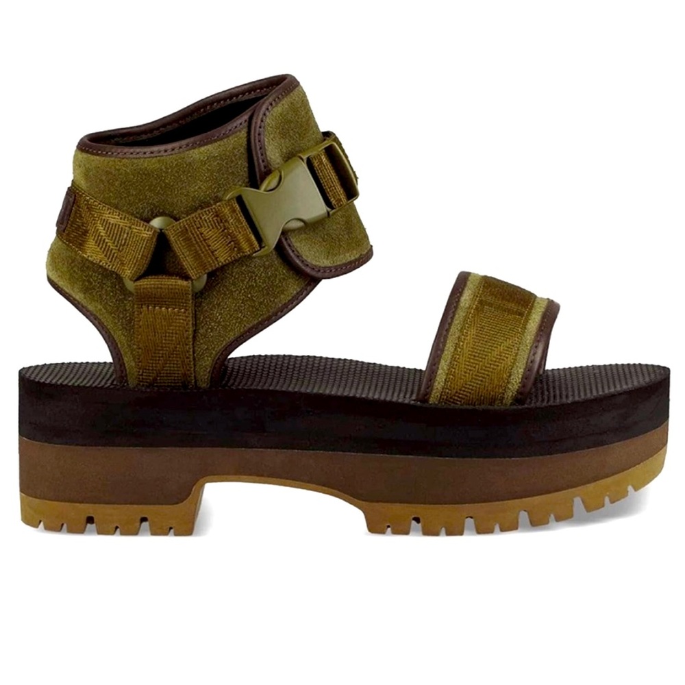 TEVA Indio Jewell Suede Sandal in Olive (size 8)